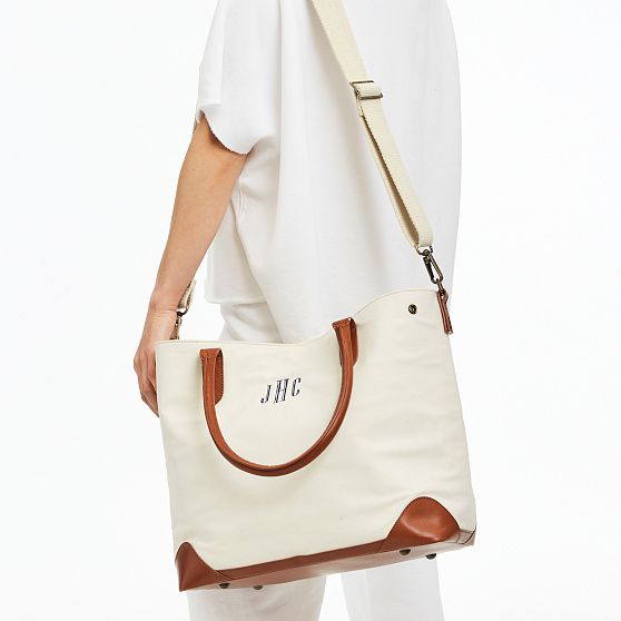 Canvas and Leather Travel Tote