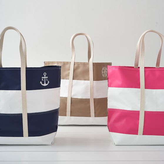 Mark &amp; Graham x Steele Stripe Waterproof Tote