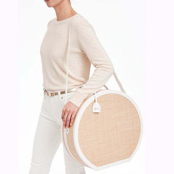 Montauk Raffia Hat Box