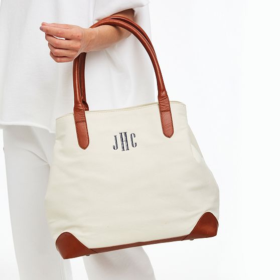 Canvas and Leather Travel Tote
