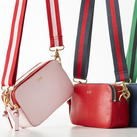 Sophie Double Zip Leather Crossbody Bag