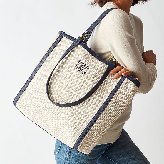 Italian Raffia Flip Handle Tote