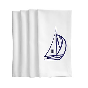 Thick White Graphic Dinner Napkins