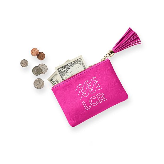 Leather Tassel Zipper Pouch