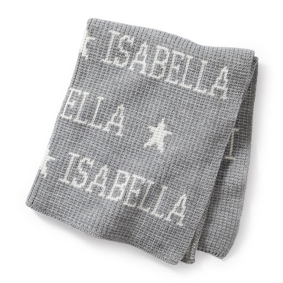 Personalized Knit Baby Blanket