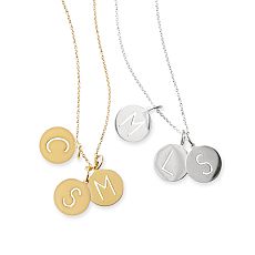 Sarah Chloe Layered 3-Disc Initial Necklace