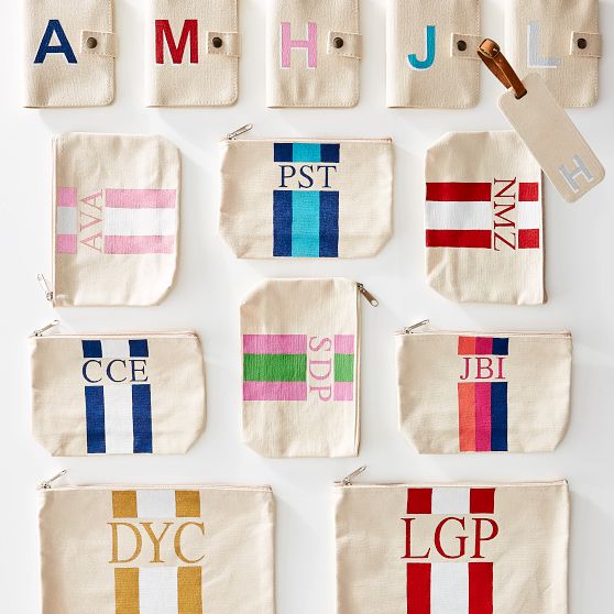 Hand-Painted Canvas Passport Case &amp; Luggage Tag Set