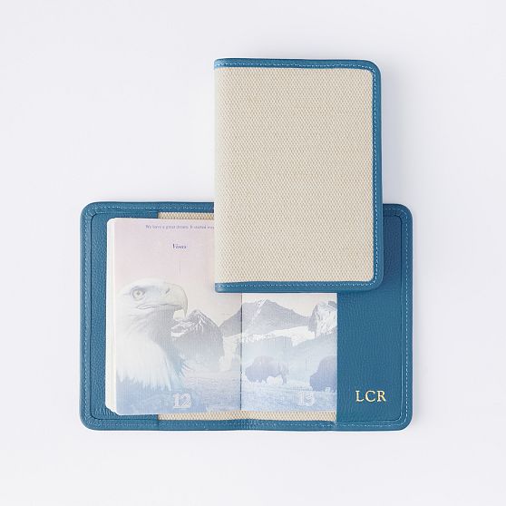 Riviera Italian Canvas Passport Case