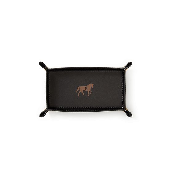 Rustic Leather Catchall Tray