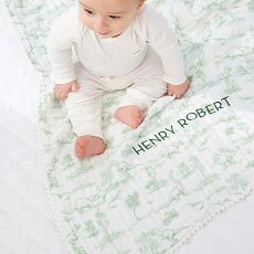 Bespoke Embroidered Animal Crest Baby Pillow Cover