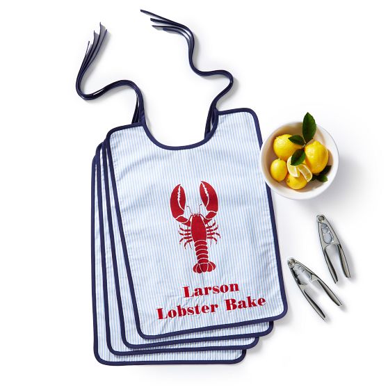 Lobster Bibs, Set of 4