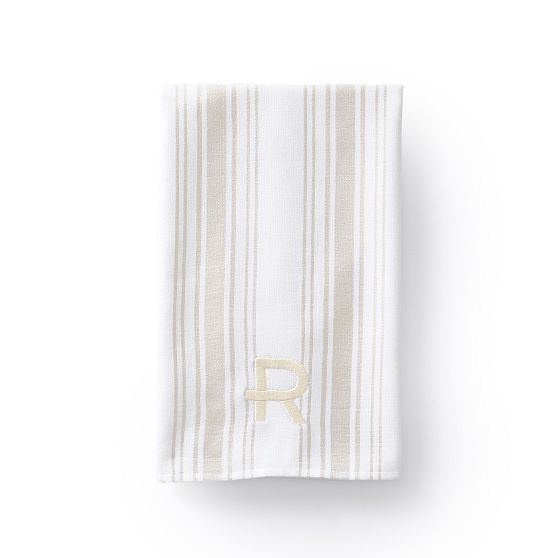 French Stripe Cotton Hand Towel, Set of 4