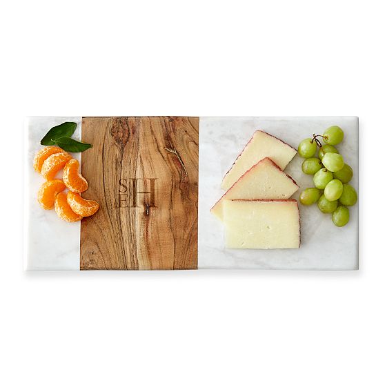 Wood and Marble Rectangle Cheese Board