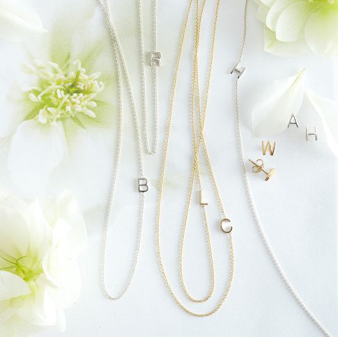 Maya Brenner Asymmetrical Initial Necklace | Mark and Graham