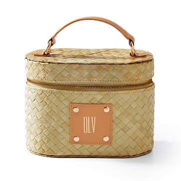 Palm Leaf Top Handle Bag