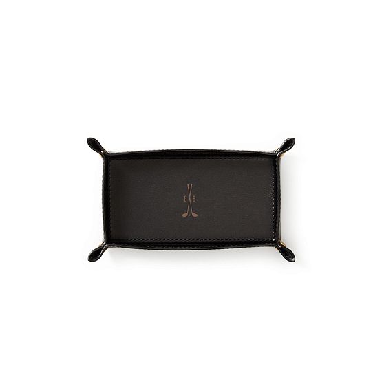 Rustic Leather Catchall Tray