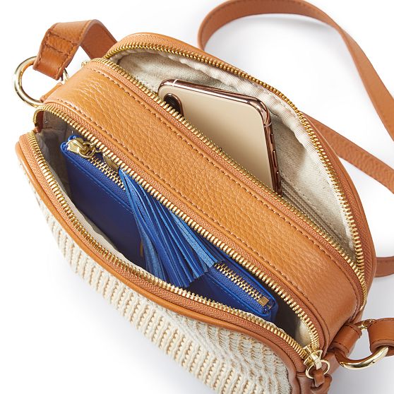 Essential Raffia Crossbody Bag