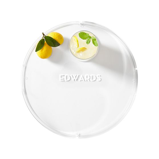 Etched Acrylic Circle Serving Tray