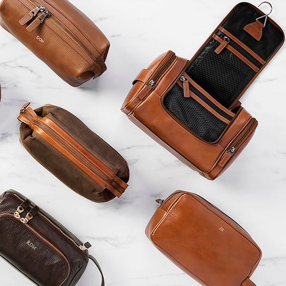 Graham Leather Hanging Toiletry Bag