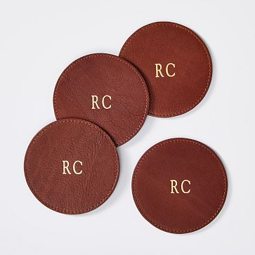 Leather Coasters, Set of 4