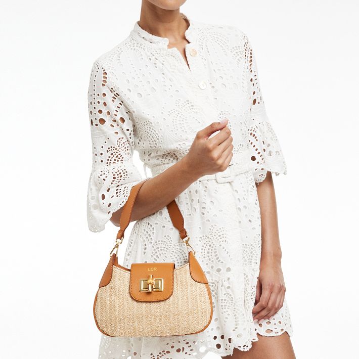 Bamboo Raffia Shoulder Bag