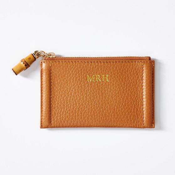 Emily Bamboo Leather Card Case