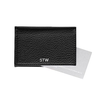 Leather Foldover Business Card Holder