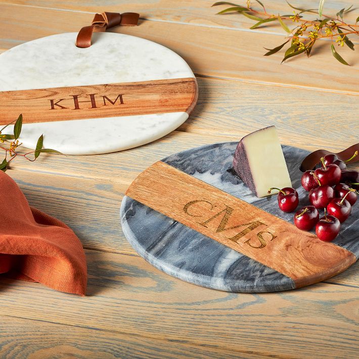 Personalized Monogrammed Laser Engraved Hardwood Board For Cheese