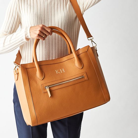 Zoe Leather Work Tote