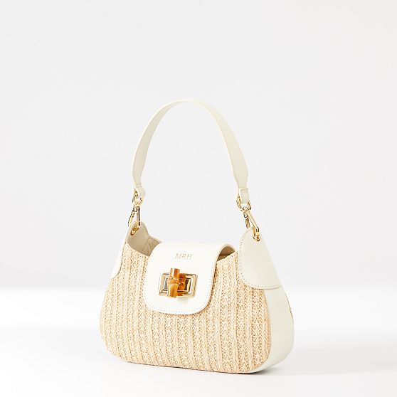 Bamboo Raffia Shoulder Bag