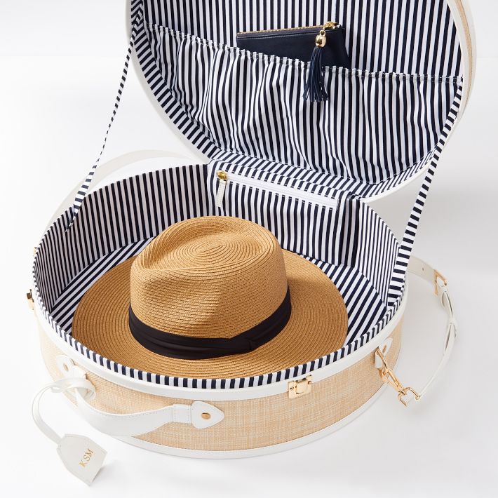 Montauk Raffia Hat Box