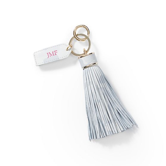 Oversized Leather Tassel Keychain