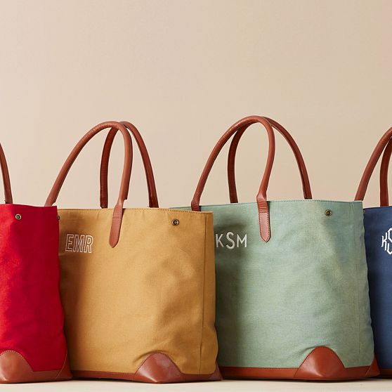 Canvas and Leather Travel Tote