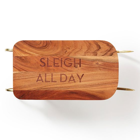 Wood Sleigh Cheese Board