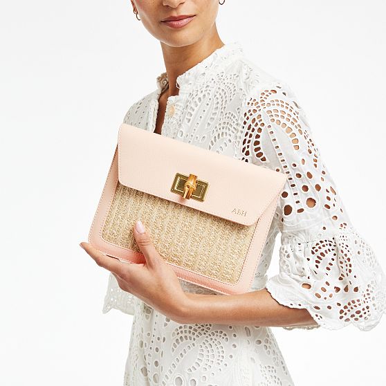 Bamboo Raffia Clutch