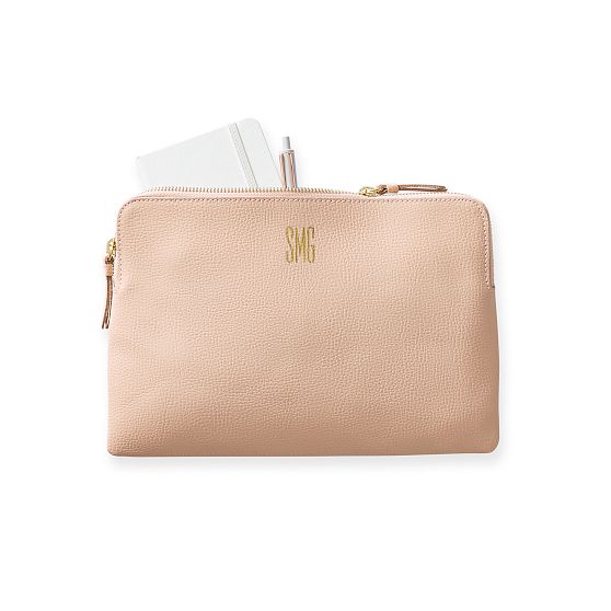 Everyday Italian Leather Zipper Pouch