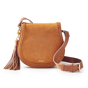 Suede Saddle Crossbody Bag