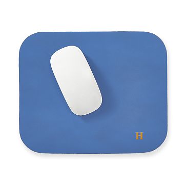 Italian Leather Mousepad, Lapis-White