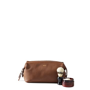 Harvey Leather Travel Pouch, Camel