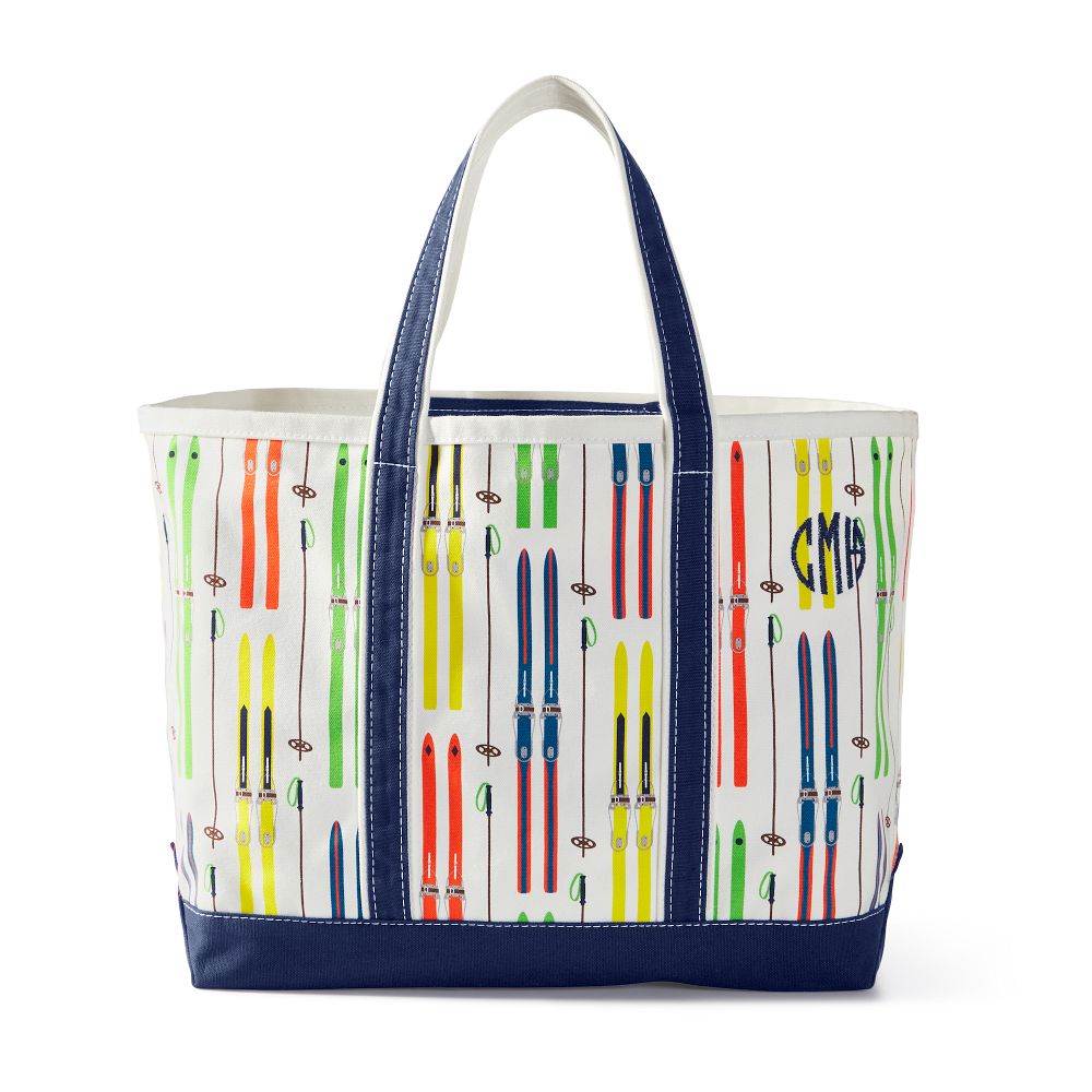 Neon Skis Canvas Tote Bag