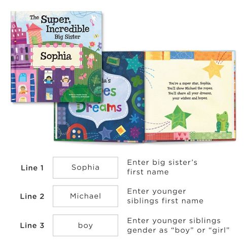 Personalized &ldquo;Super Incredible Big Sister&rdquo; Personalized Children&rsquo;s Book