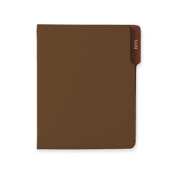 Italian Leather Portfolio, Dark Brown