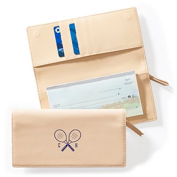Leather Bifold Phone Wallet, Printed, Blush