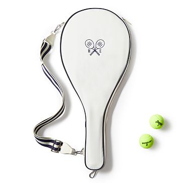 Sporty Tennis Racket Cover, Single, Ivory