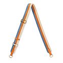 Adjustable Twill Crossbody Strap with Rings, Dusk-Camel-Buff