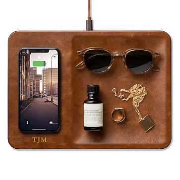 Courant Wireless Charging Accessory Tray, Saddle