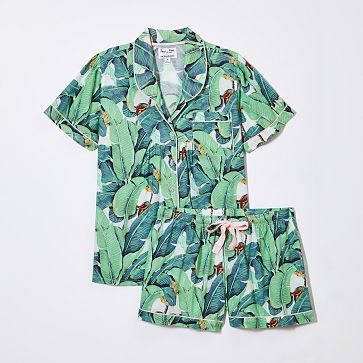Martinique® Sant and Abel Short Pajama Set, Green, Large