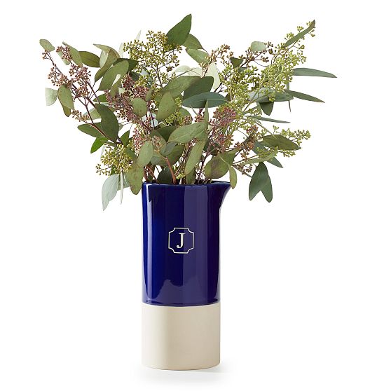 Dipped Ceramic Pitcher Vase