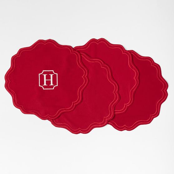 Scalloped Placemats, Set of 4