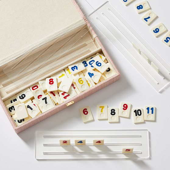 Raffia Rummy Tile Game Set